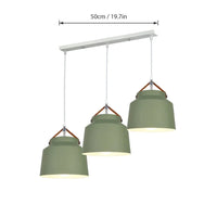 Suspensions LED nordiques pour salle à manger et cuisine - Design moderne pour chambre et salon | Marco Lucetti 3 Têtes Vert Rect