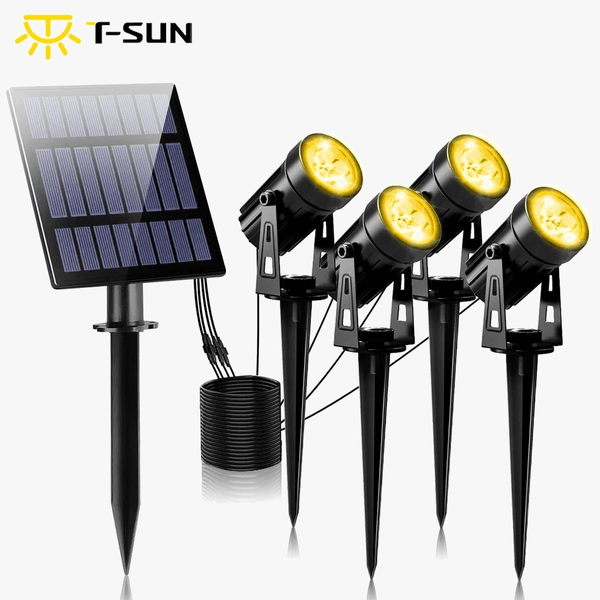 T-SUNRISE: Lumière Solaire Extérieur LED IP65 Étanche - Blanc Chaud/Blanc Froid - Éclairage de Jardin Solaire - Décoration Extérieure Lampes de Pelouse | Marco Lucetti