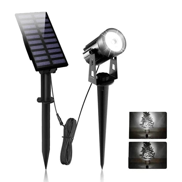T-SUNRISE: Lumière Solaire Extérieur LED IP65 Étanche - Blanc Chaud/Blanc Froid - Éclairage de Jardin Solaire - Décoration Extérieure Lampes de Pelouse | Marco Lucetti Panneau 2W blanc froid 1