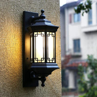 Tengwang - Applique Murale d'Extérieur Étanche Premium | Marco Lucetti Support de lampe GB E27 / Noir-Acrylique / CHINE | E27Pas de source lumineuse