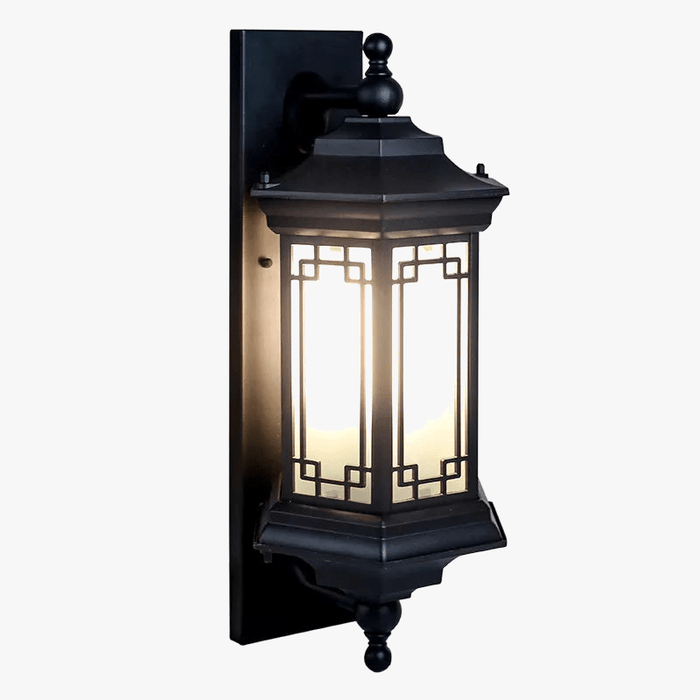 Tengwang - Applique Murale d'Extérieur Étanche Premium | Marco Lucetti Support de lampe GB E27 / Noir-Acrylique / CHINE | E27Pas de source lumineuse