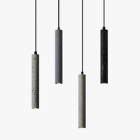 Suspension Terrazzo Bar Ciment Minimaliste - Lampe À Tête Unique Style Industriel