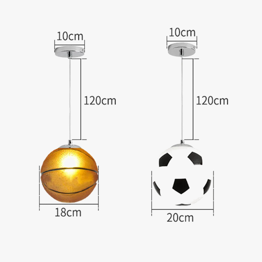Suspension E27 Basketball Glass Ball Lights