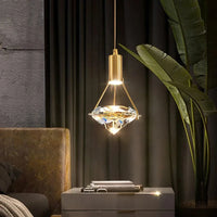 Thrisdar K9 - Lustre Suspension LED Cristal Moderne - Lampe de Table de Chevet - Cuisine Salle à Manger Chambre. | Marco Lucetti Blanc chaud 3000K