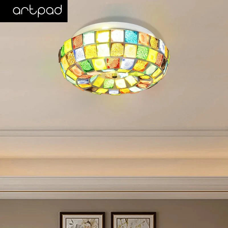 Tiffany Bohemian Colorful LED Ceiling Light by Artpad | Marco Lucetti 26,4 cm