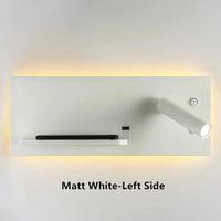 Tokili - Applique murale LED Smart avec chargeur USB et sans fil | Marco Lucetti Blanc mat-côté gauche