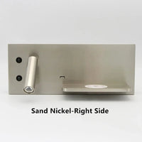 Tokili - Applique murale LED Smart avec chargeur USB et sans fil | Marco Lucetti Sable Nickel-Droit
