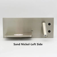 Tokili - Applique murale LED Smart avec chargeur USB et sans fil | Marco Lucetti Sable Nickel-Gauche