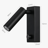 Tokili - Lampe murale Tête de lit LED4 Noir Nickel | Marco Lucetti