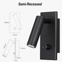 Tokili - Lampe murale Tête de lit LED4 Noir Nickel | Marco Lucetti