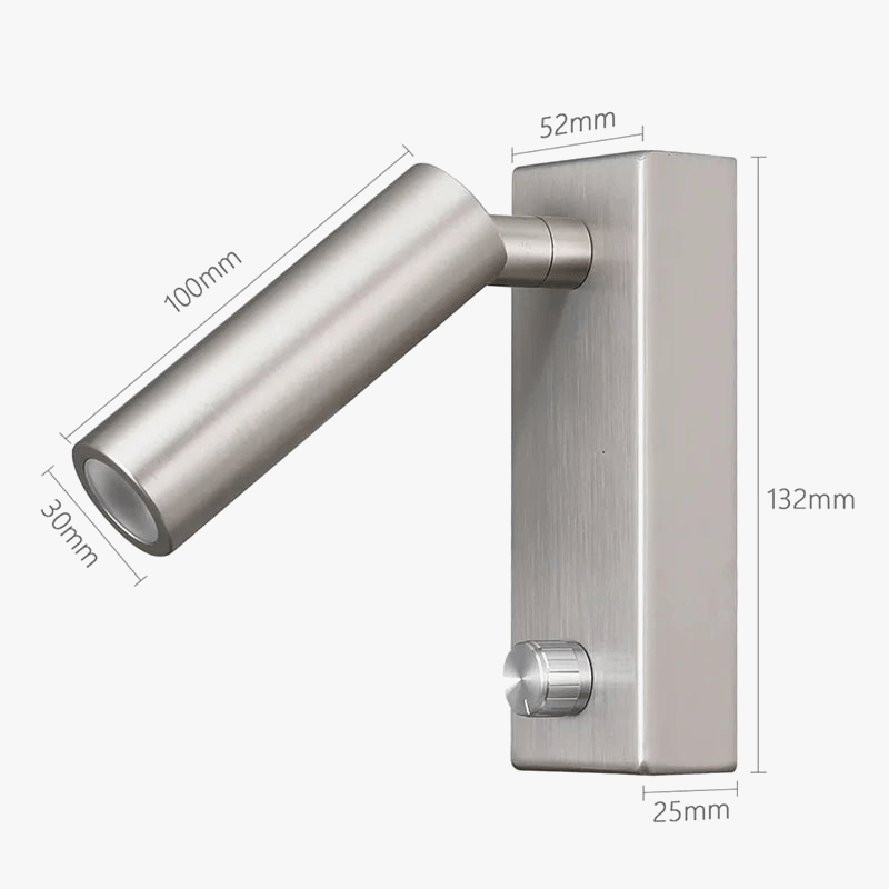 Tokili - Lampe murale Tête de lit LED4 Noir Nickel | Marco Lucetti