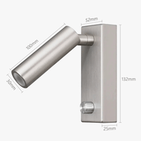 Tokili - Lampe murale Tête de lit LED4 Noir Nickel | Marco Lucetti