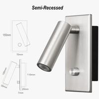 Tokili - Lampe murale Tête de lit LED4 Noir Nickel | Marco Lucetti