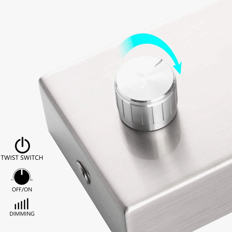 Tokili - Lampe murale Tête de lit LED4 Noir Nickel | Marco Lucetti