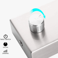 Tokili - Lampe murale Tête de lit LED4 Noir Nickel | Marco Lucetti