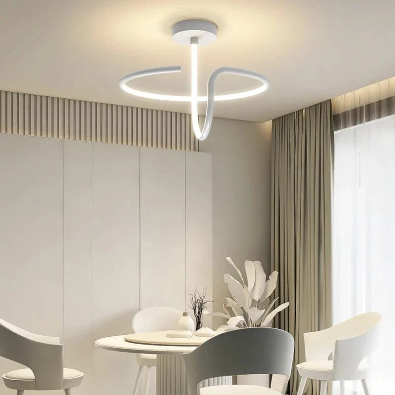 Tondi - Lustre LED Moderne Minimaliste pour Couloir, Allée, Chambre et Salon | Marco Lucetti Blanc B / 25 cm / Blanc froid, pas de télécommande
