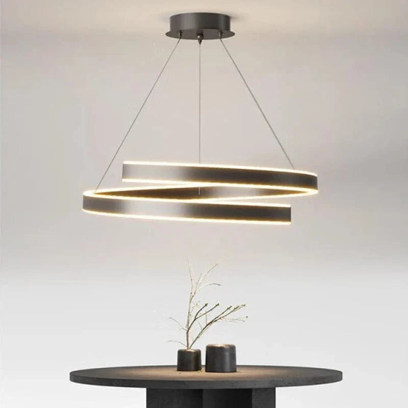TONDI Lustre Simple Noir/Blanc pour Salon Salle à Manger Cuisine - Design Élégant et Polyvalent | Marco Lucetti