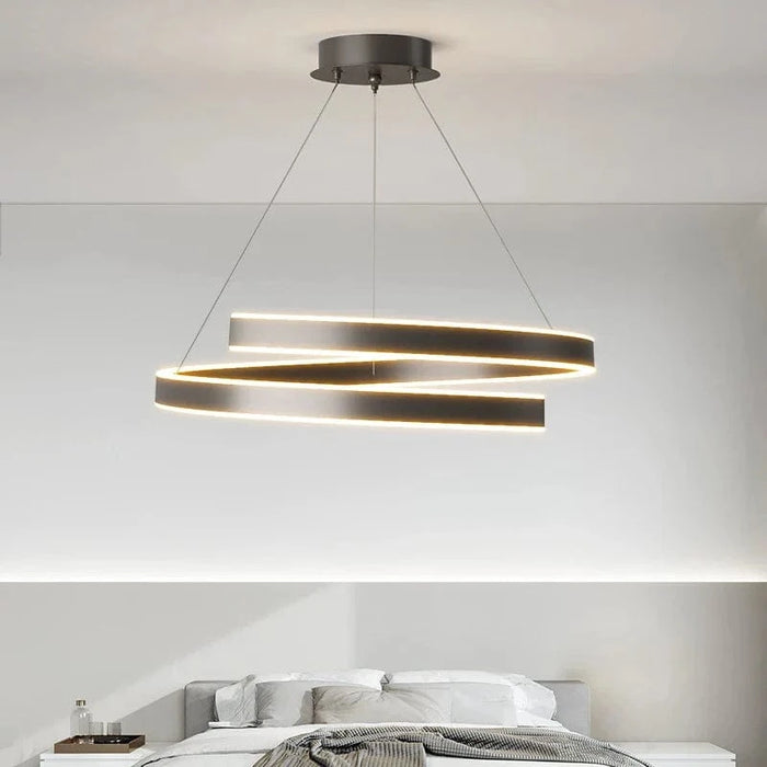 TONDI Lustre Simple Noir/Blanc pour Salon Salle à Manger Cuisine - Design Élégant et Polyvalent | Marco Lucetti
