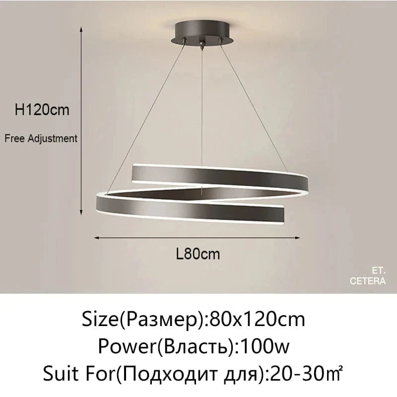 TONDI Lustre Simple Noir/Blanc pour Salon Salle à Manger Cuisine - Design Élégant et Polyvalent | Marco Lucetti 80CM Noir / Lumière froide Pas de télécommande