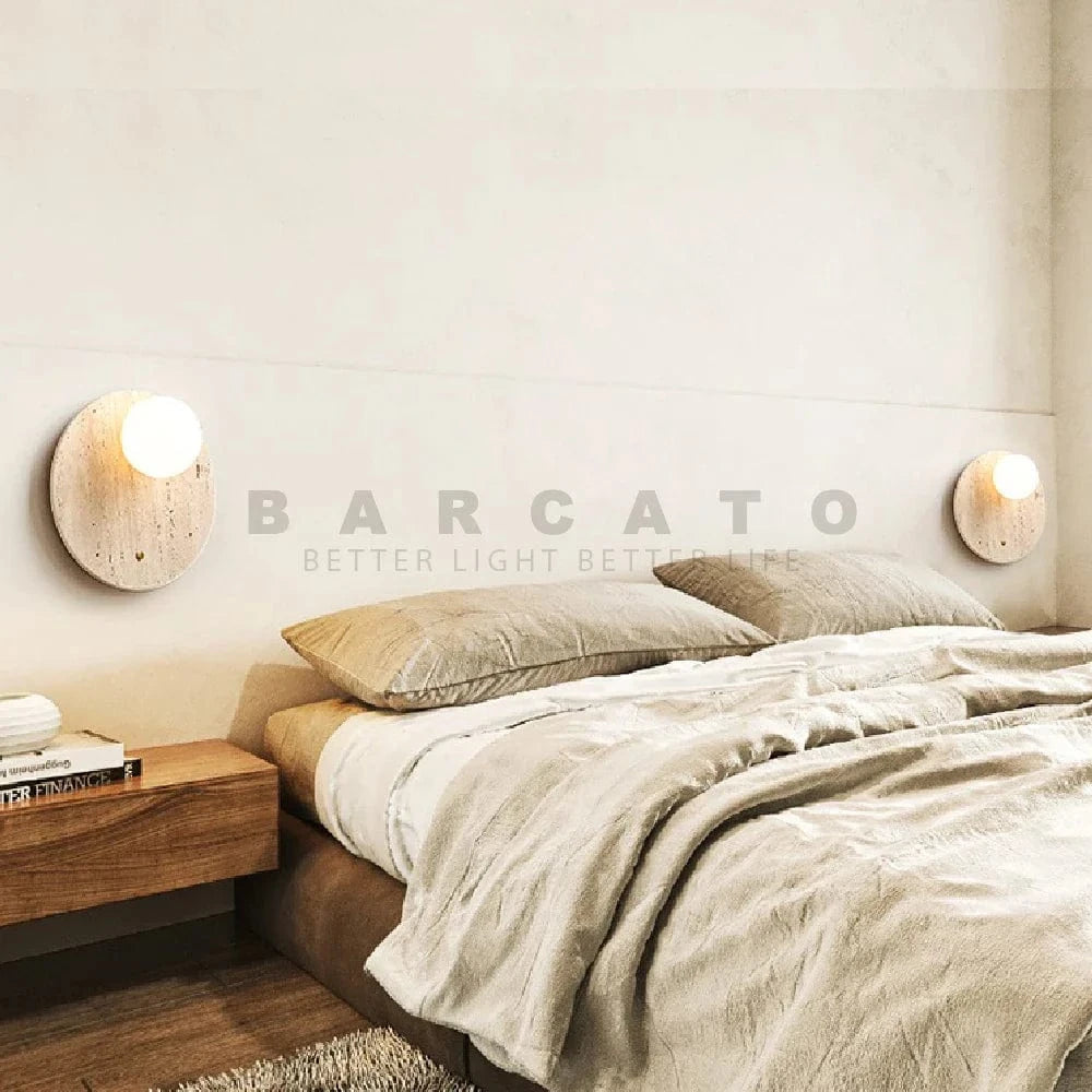 Travertin Beige Lumineux: Cercle de Décoration | Marco Lucetti