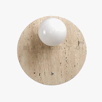 Travertin Beige Lumineux: Cercle de Décoration | Marco Lucetti