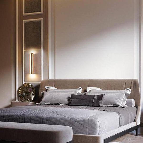 Tube cylindrique doré à LED - Design élégant | Marco Lucetti