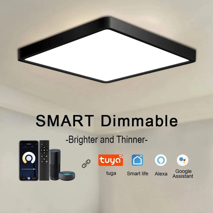 Tuya Smart LED Plafonnier - Contrôle vocal avec Alexa et Google - Éclairage pour Salon et Chambre | Marco Lucetti