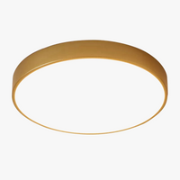 Plafonnier LED Ultra-mince Or 5 cm, Design Moderne, Télécommande - Idéal pour le Foyer et la Chambre