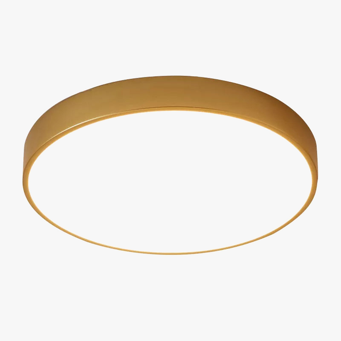 Plafonnier LED Ultra-mince Or 5 cm, Design Moderne, Télécommande - Idéal pour le Foyer et la Chambre