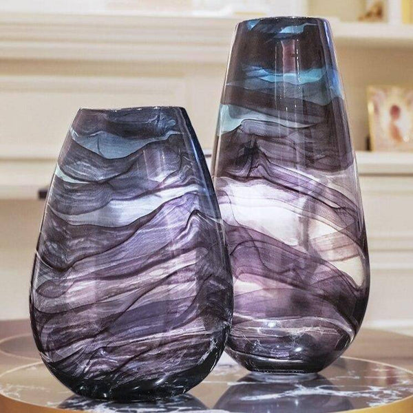 Vase design Violet en verre - Abstraction Chic | Marco Lucetti