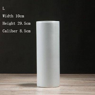 Vase en céramique cylindrique design minimaliste | Marco Lucetti B