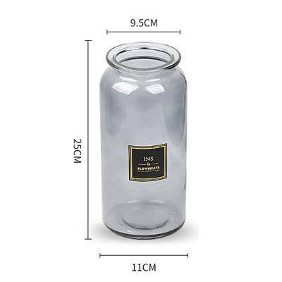 Vase en verre Lao Circle | Marco Lucetti A / Gris