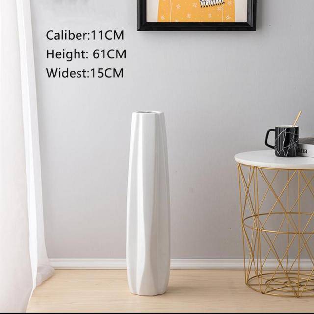 Vase géométrique en céramique colorée | Marco Lucetti Blanc