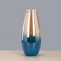 Vase Luxury Bleu et Doré - Design Arrondi | Marco Lucetti L