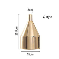 Vase Mory A en céramique dorée | Marco Lucetti