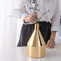 Vase Mory A en céramique dorée | Marco Lucetti