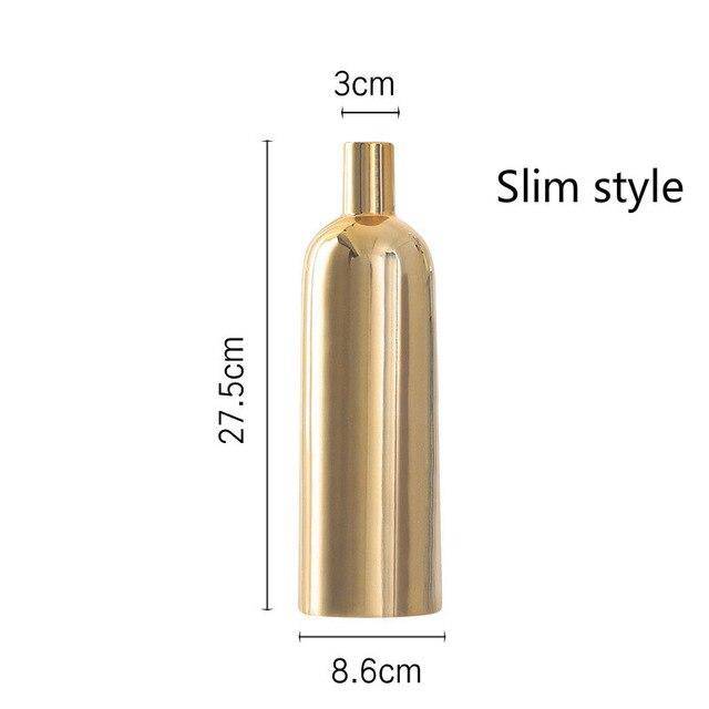 Vase Mory C en céramique dorée | Marco Lucetti