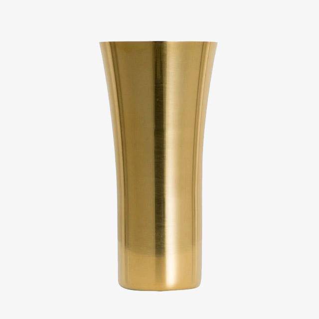 Vase Steel Gold Chromé | Marco Lucetti Doré