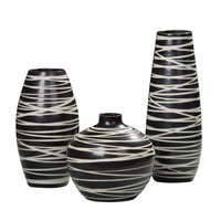 Vase Zèbre en Céramique Noire | Marco Lucetti