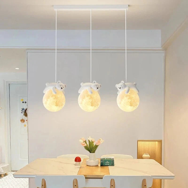 Veilleuse 3D : Ours, Lune, Lapin - Idéale pour le Chevet de l'Enfant | Marco Lucetti