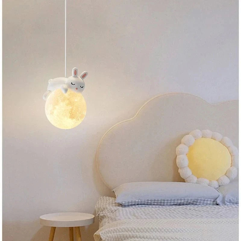 Veilleuse 3D : Ours, Lune, Lapin - Idéale pour le Chevet de l'Enfant | Marco Lucetti