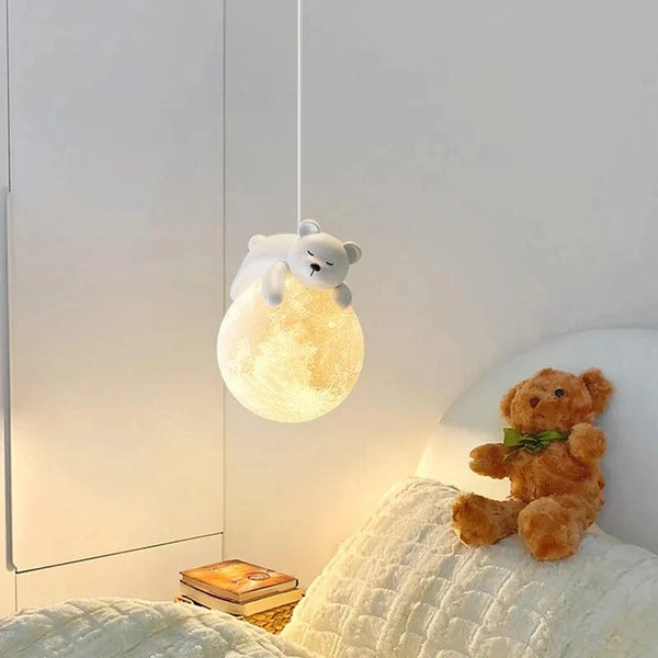 Veilleuse 3D : Ours, Lune, Lapin - Idéale pour le Chevet de l'Enfant | Marco Lucetti