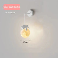 Veilleuse 3D : Ours, Lune, Lapin - Idéale pour le Chevet de l'Enfant | Marco Lucetti Applique Ours / Lumière chaude