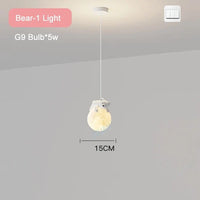 Veilleuse 3D : Ours, Lune, Lapin - Idéale pour le Chevet de l'Enfant | Marco Lucetti Lampe à suspension ours / Lumière chaude