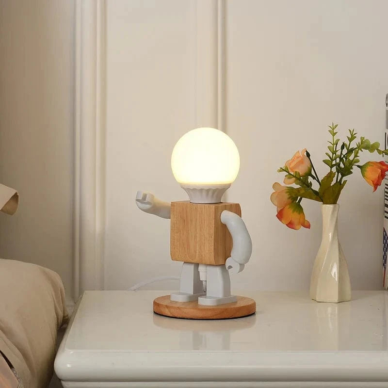 Veilleuse Enfant LED en Bois Blanc Moderne | Marco Lucetti