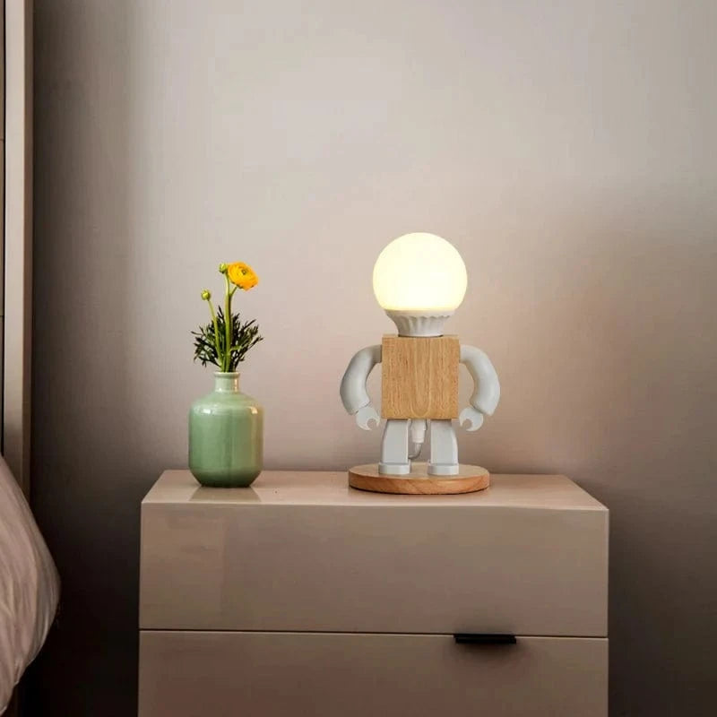 Veilleuse Enfant LED en Bois Blanc Moderne | Marco Lucetti