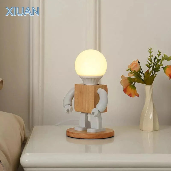 Veilleuse Enfant LED en Bois Blanc Moderne | Marco Lucetti Prix américain / Blanc chaud