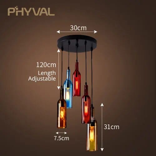 Veilleuse LED Déco Noël pour Bouteille de Vin | Marco Lucetti Base ronde à 5 têtes