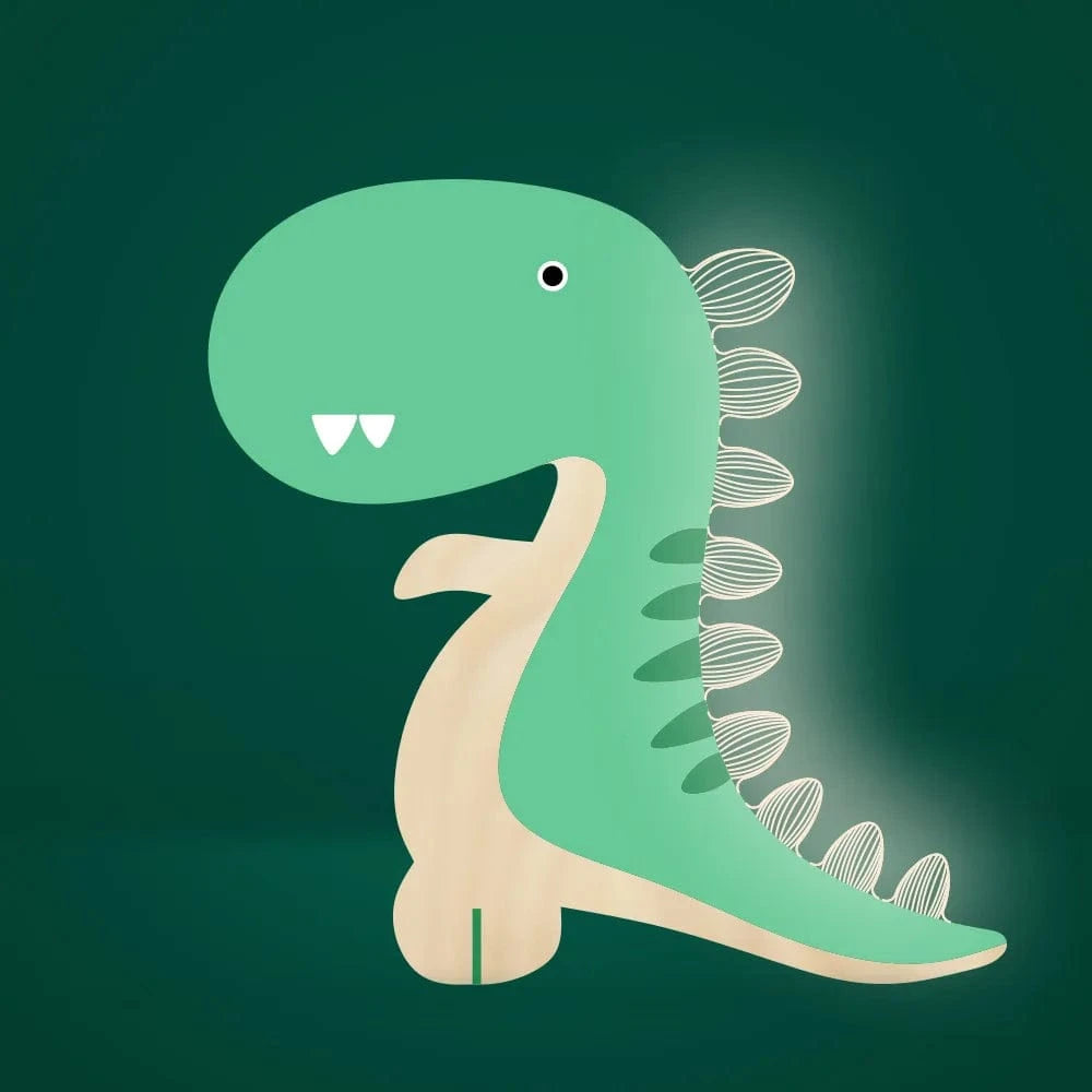 Veilleuse LED Enfant en Bois Acrylique avec Port USB | Marco Lucetti Dinosaure / Prise USB