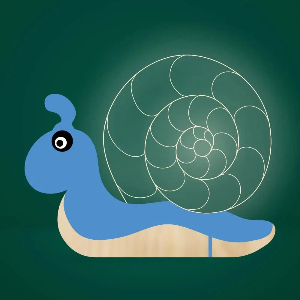 Veilleuse LED Enfant en Bois Acrylique avec Port USB | Marco Lucetti Escargots / Prise USB